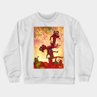 Undersea eyeball men afloat in the current. Crewneck Sweatshirt